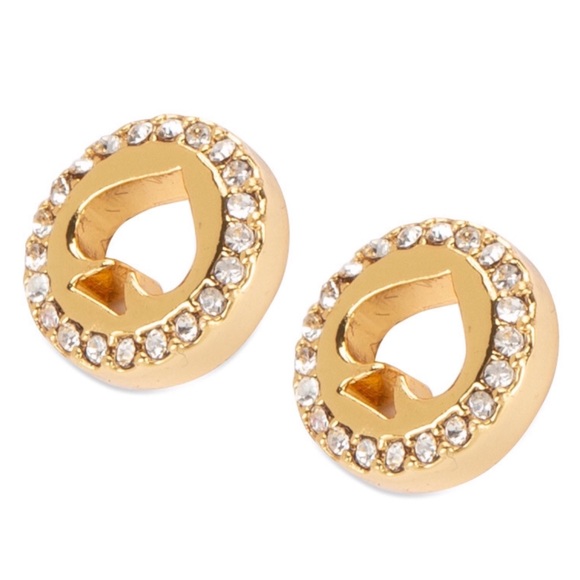 KATE SPADE • Spot The Spade Crystal Halo Earrings - Picture 3 of 7